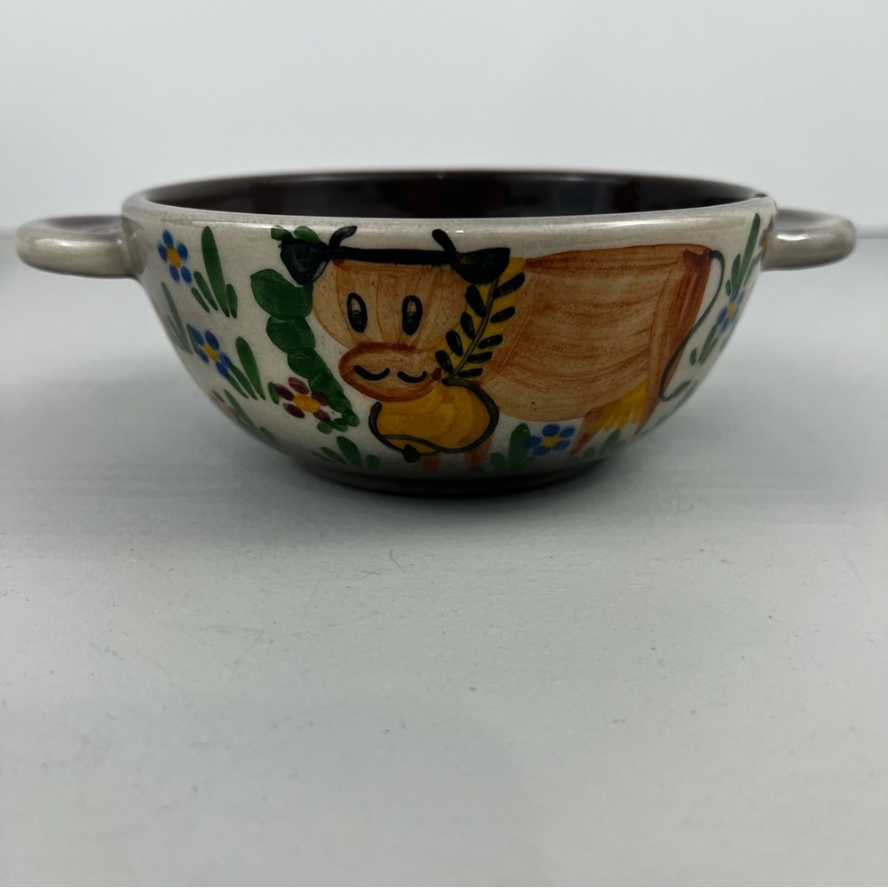 Weiningen Switzerland MCM Folk Pottery Bowl